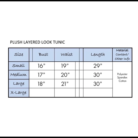 SALE. PLUSH LAYERED LOOK TUNIC - Picture 7 of 7